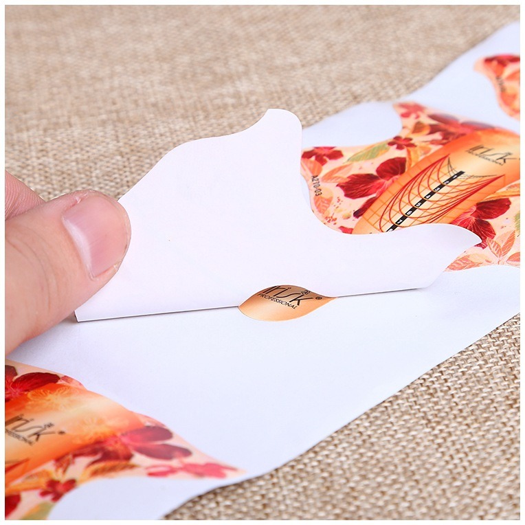 Colorful Nail Polish Curl Form Self-Adhesive Nail Form