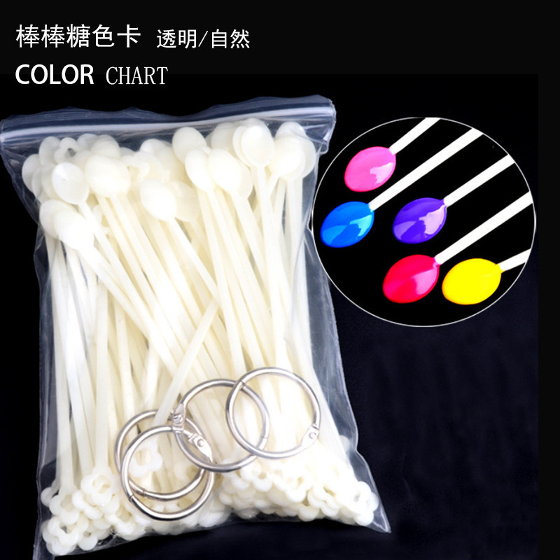 Multifunction Spoon Shaped False Nail Tips Sticks Practice Display