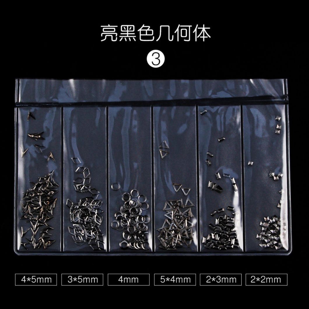 Multi-Shape 1 Bag Gold Decorations Metal Jewelry Manicure Nail Art