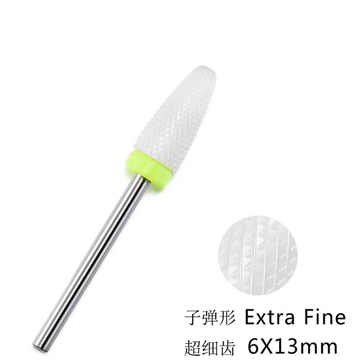 Bullet Shape Milling Cutter Nail Art Ceramic Nail Drill Bits