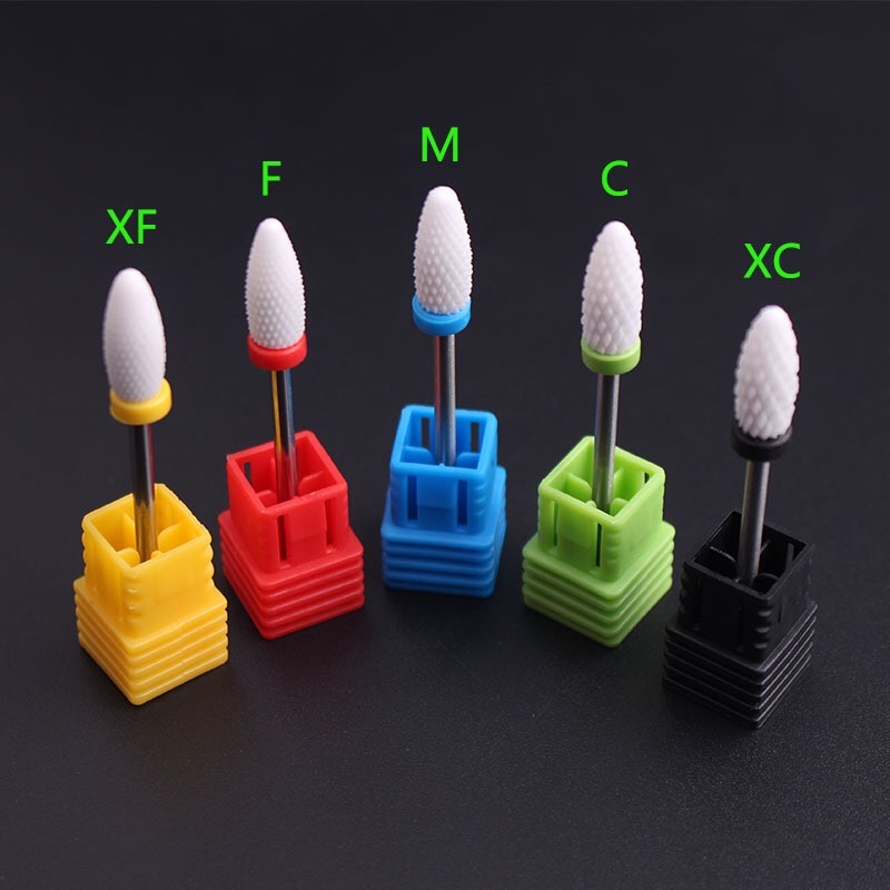 Corn Shape Milling Cutter Nail Art Ceramic Nail Drill Bits