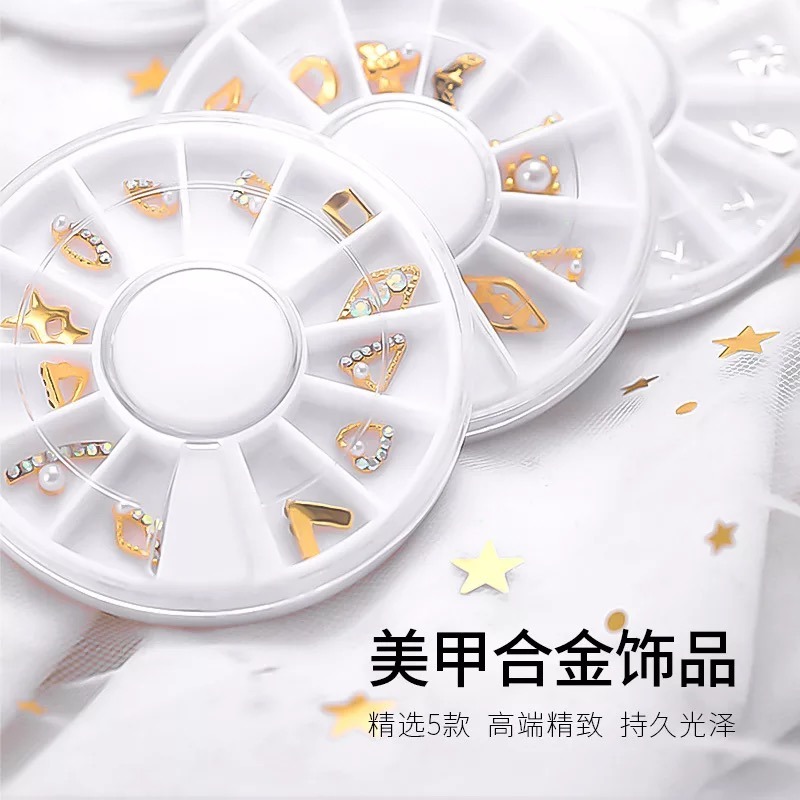 Charms Metal Alloy Diamonds Pearl Jewelry Nail Art Decorations Accessories