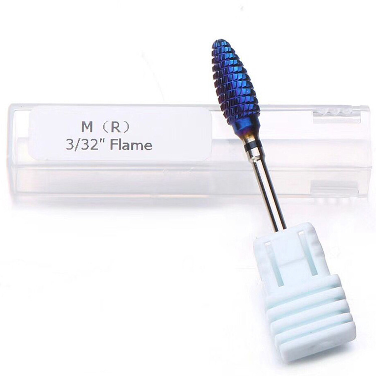 Blue Nail Drill Bit Metal Bits Manicure Nail Drill Accessories