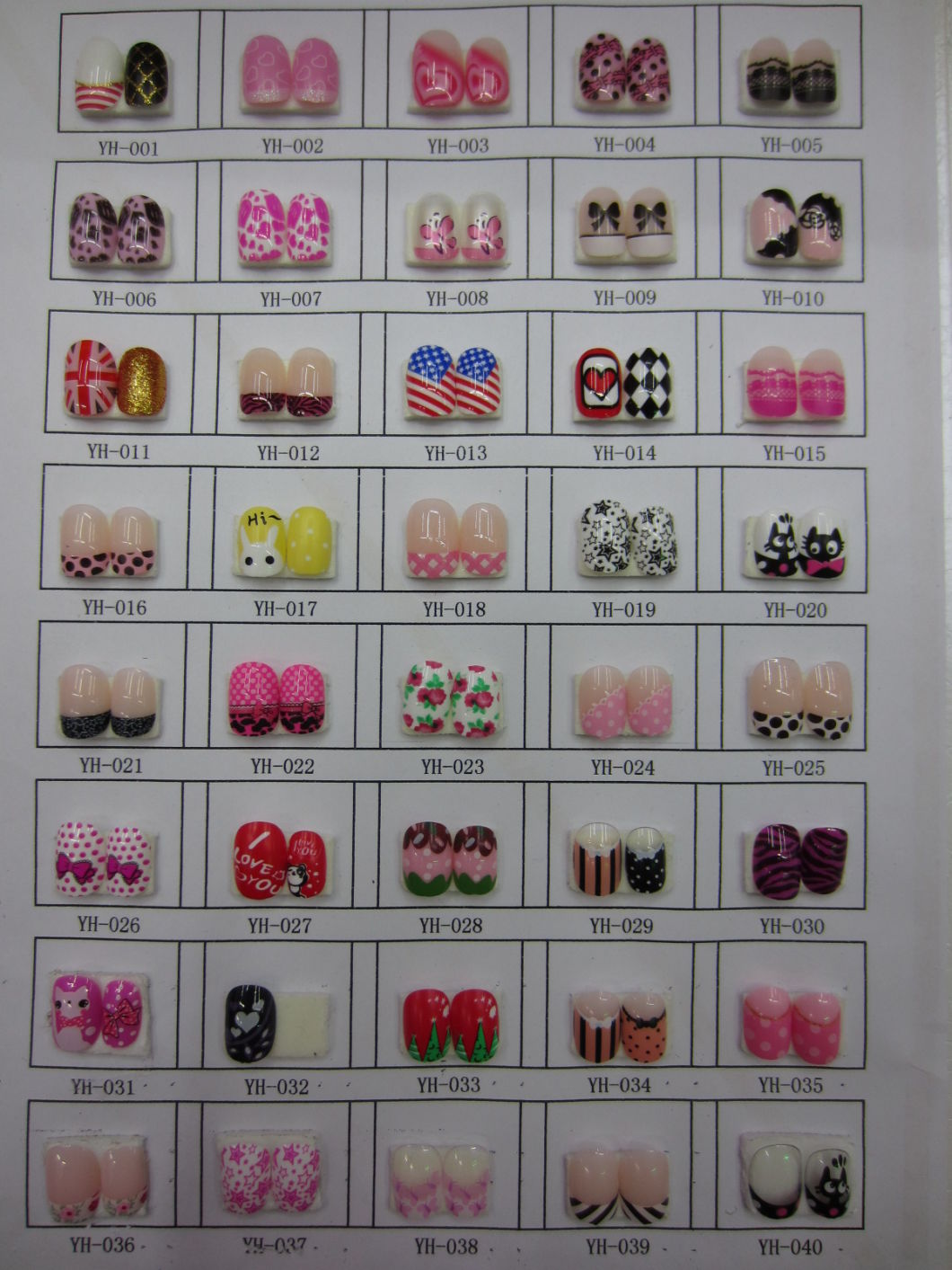 Kids Artificial Plastic Nail Tips for Finger Nail