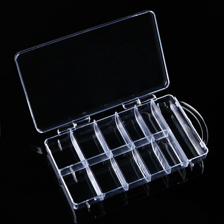 100PCS Nail Tip Box Nail Art Tools Portable Empty Containers