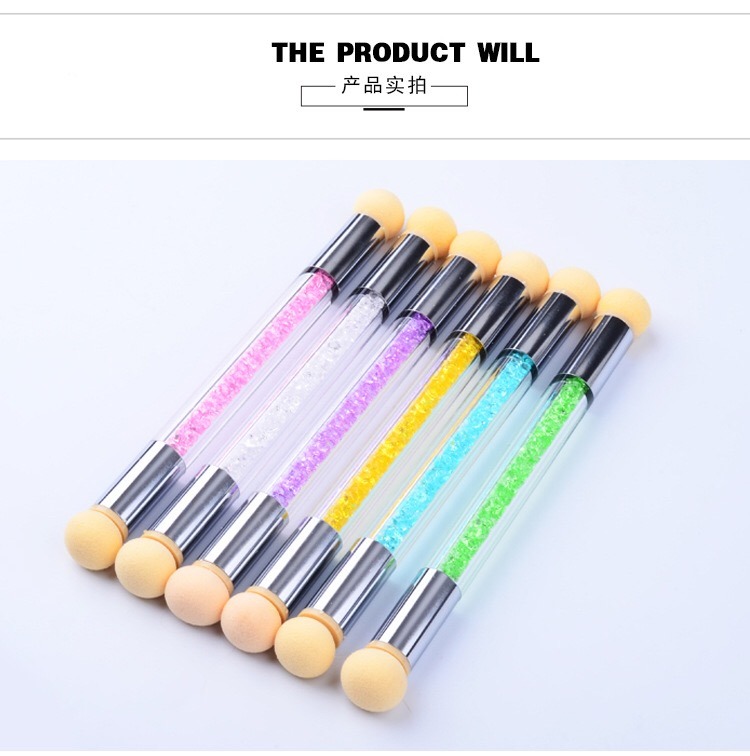 Dual Sponge Heads Gel Polish Color Gradient Nail Brush Pen