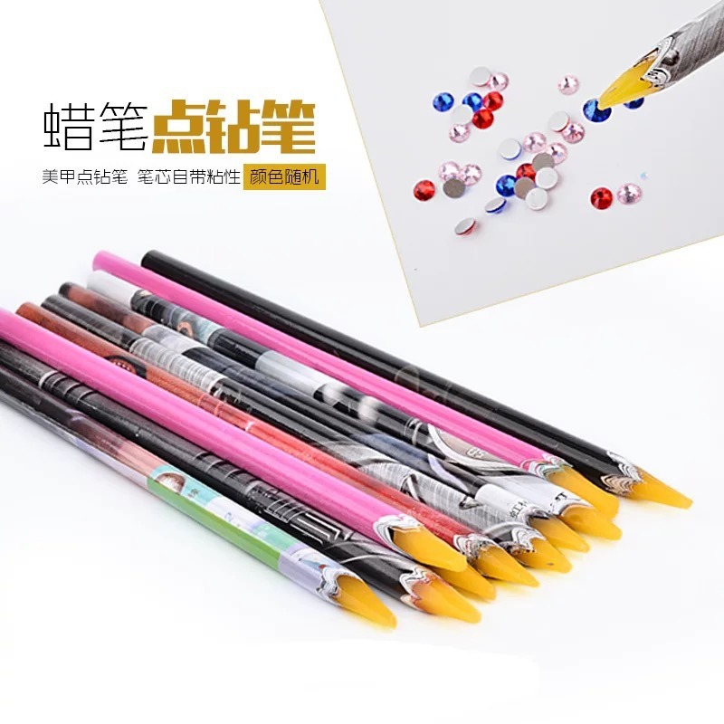Nail Dotting Pen Stones Packing up Pencil Nail Art Tool
