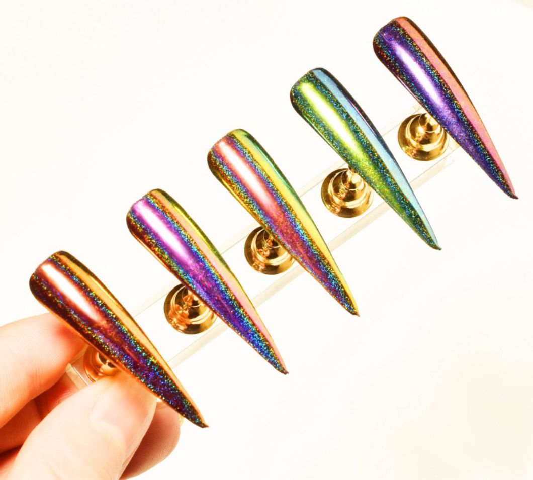 12-Color Chameleon Flakes Tips Nail Art Glitter Power Nail Decoration