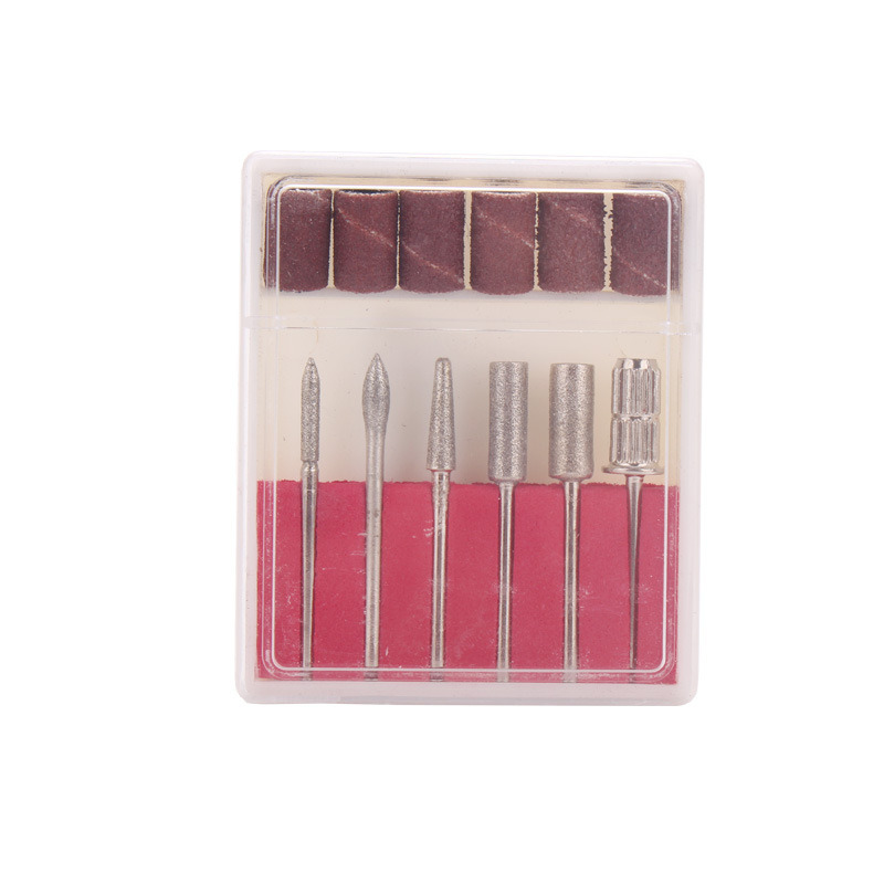 6PCS/Lot Nail Art Electric Drill Bits File Standing Grinding Head