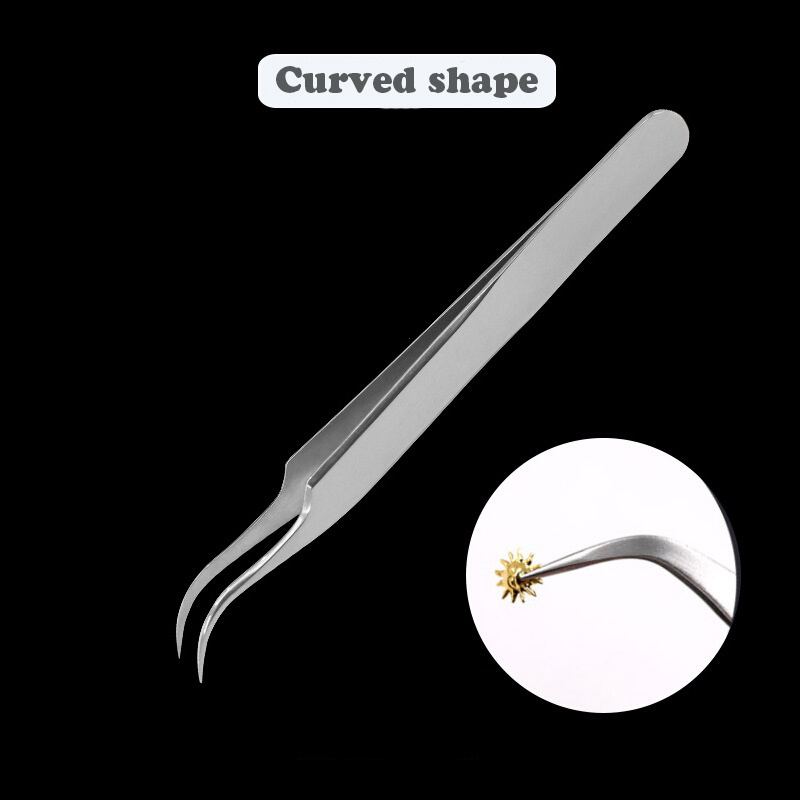 Tweezers Curved Nail Art Rhinestones Nipper Picking Tool