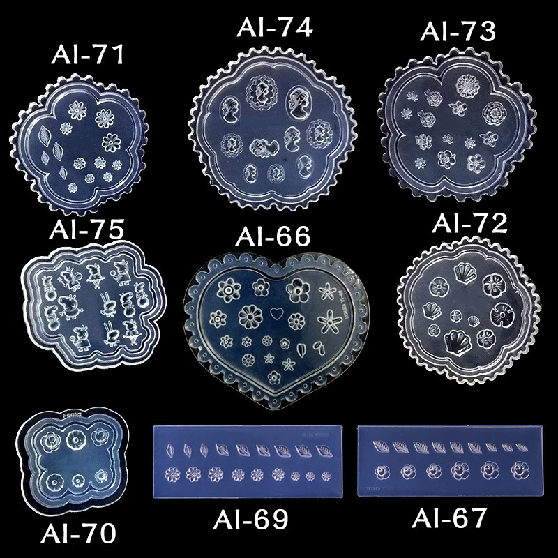 3D Acrylic Mold Silicone Templates Nail Art Decorations Mould