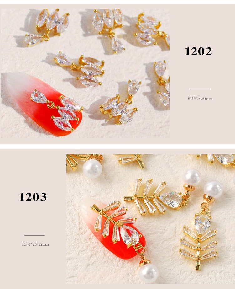 Top-Level Quality Zircon Crystal Manicure Diamond Charms Nail Art Jewelry