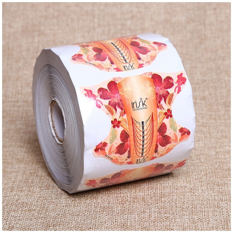 Colorful Nail Polish Curl Form Self-Adhesive Nail Form