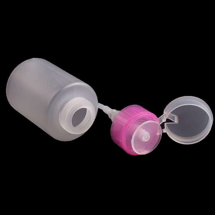 Empty Plastic Nail Polish Makeup Remover Bottle Storage Portable Tool