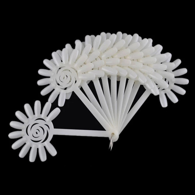 Fan Practice Wheel Board Natural Clear Color Chart Nail Tool