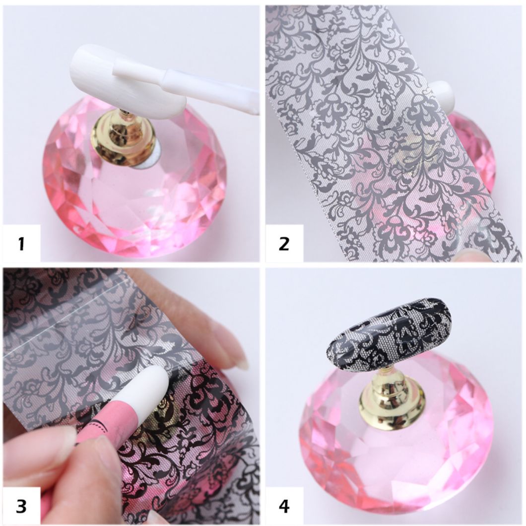 Holographic Nail Foil Set Flower Sticker Manicure DIY