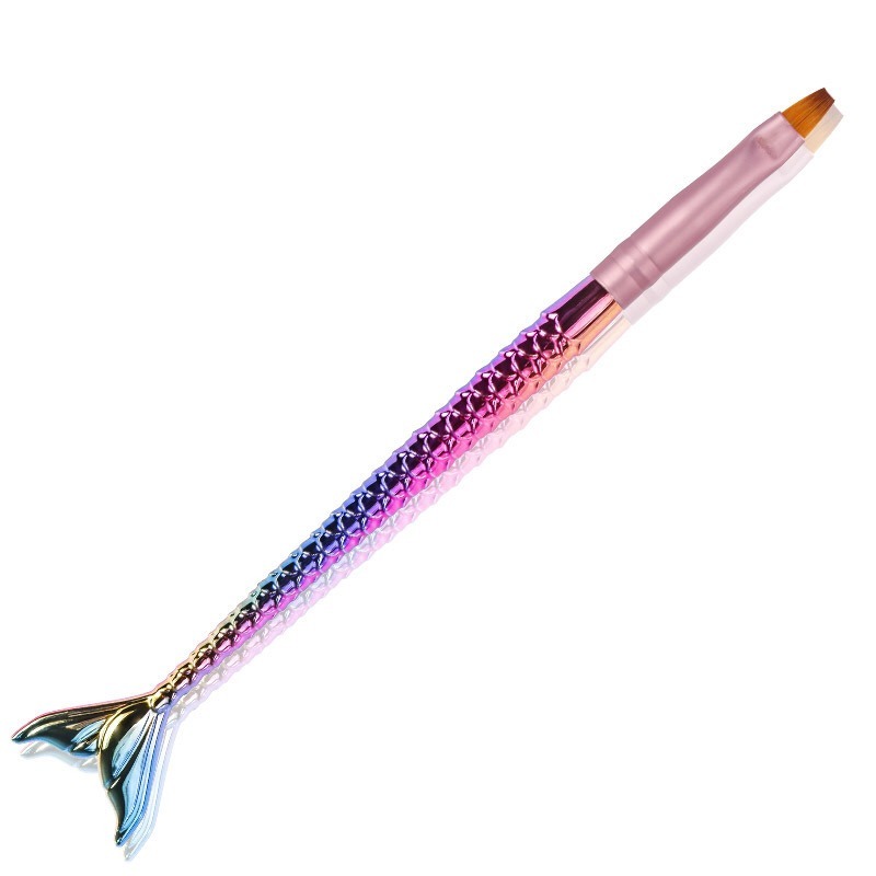 Nail Mermaid Painting Brush Acrylic Fish Shape Nail Brush Set