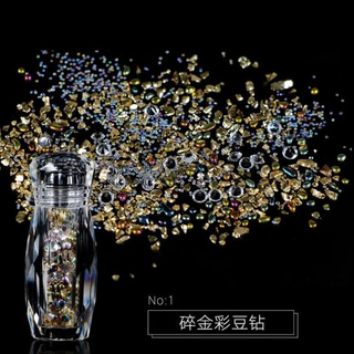 3D Nail Art Bling Diamond Colorful Mixed Beads Gemstone Glitter