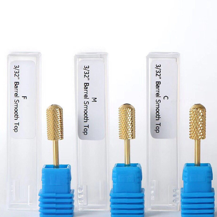 Gold Nail Drill Bit Burr Cutter Manicure Nail Art Tools