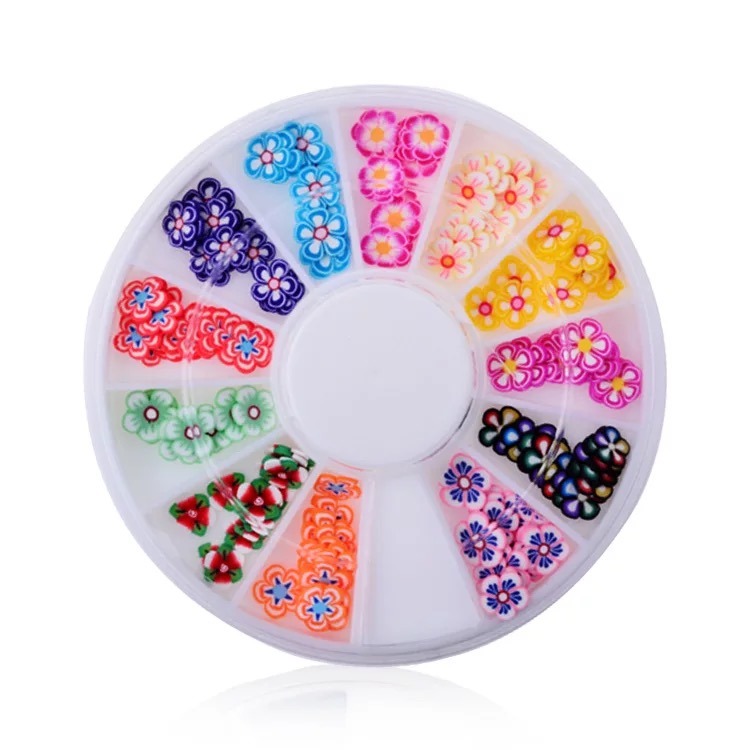 Multi-Shape Slices Polymer Clay Tiny Fimo Wheel Nail Art Decoration