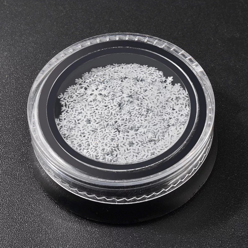 Snow Flake 3D White Slices Sequins Piece Manicure Accessories Decoration