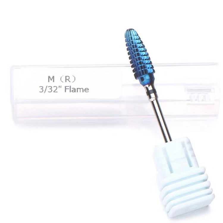 Blue Nail Drill Bit Metal Bits Manicure Nail Drill Accessories