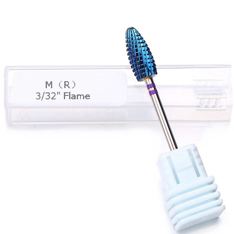 Blue Nail Drill Bit Metal Bits Manicure Nail Drill Accessories