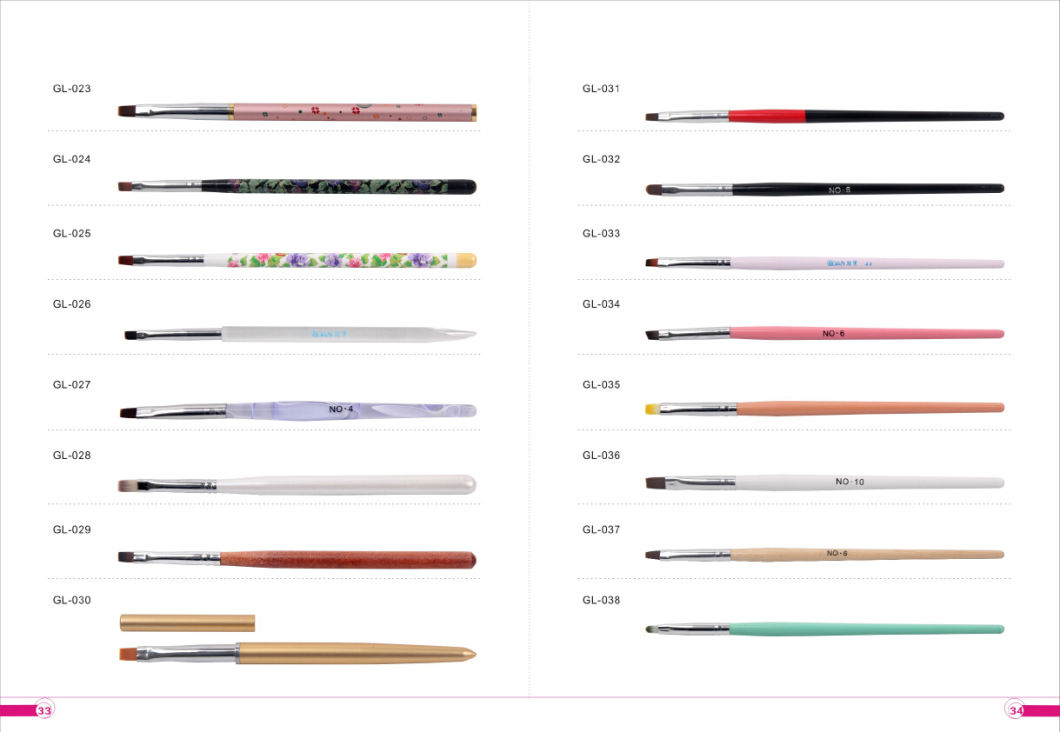 Nail Art Painting Brush and Gel Brush Set for Gel Nail