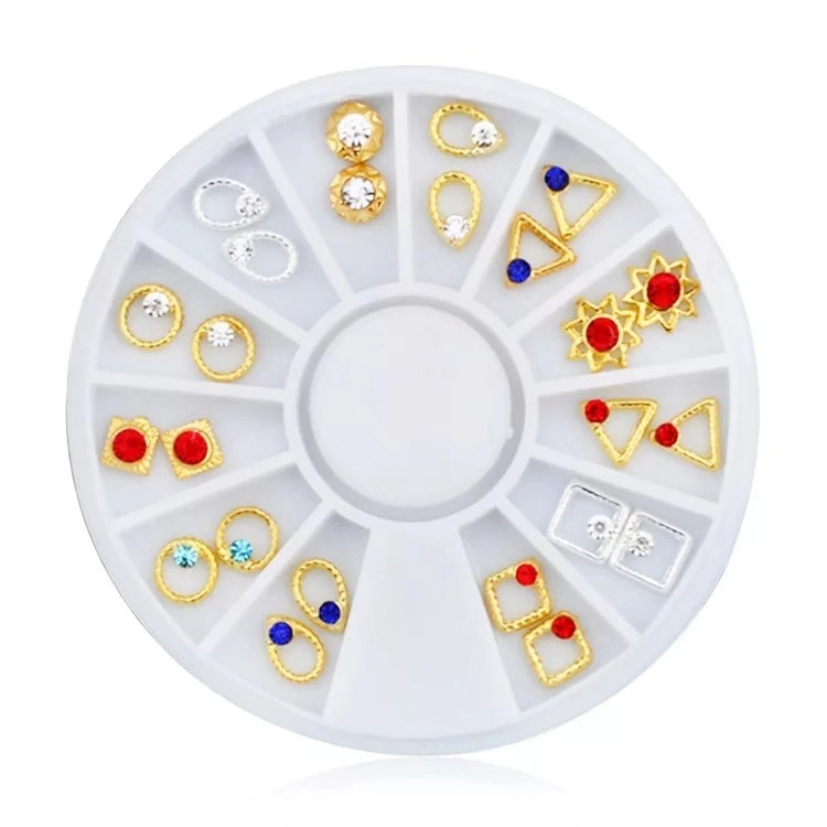 Gold Metal Alloy Jewelry Diamond Beauty Accessories Nail Art Decoration