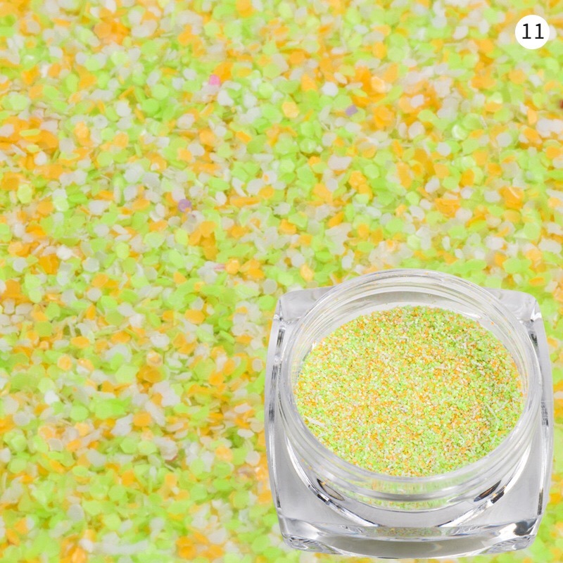 Nail Sandy Glitter Powder Mixed Color Manicure Nail Art Decoration