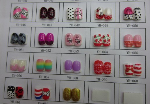 Kids Artificial Plastic Nail Tips for Finger Nail