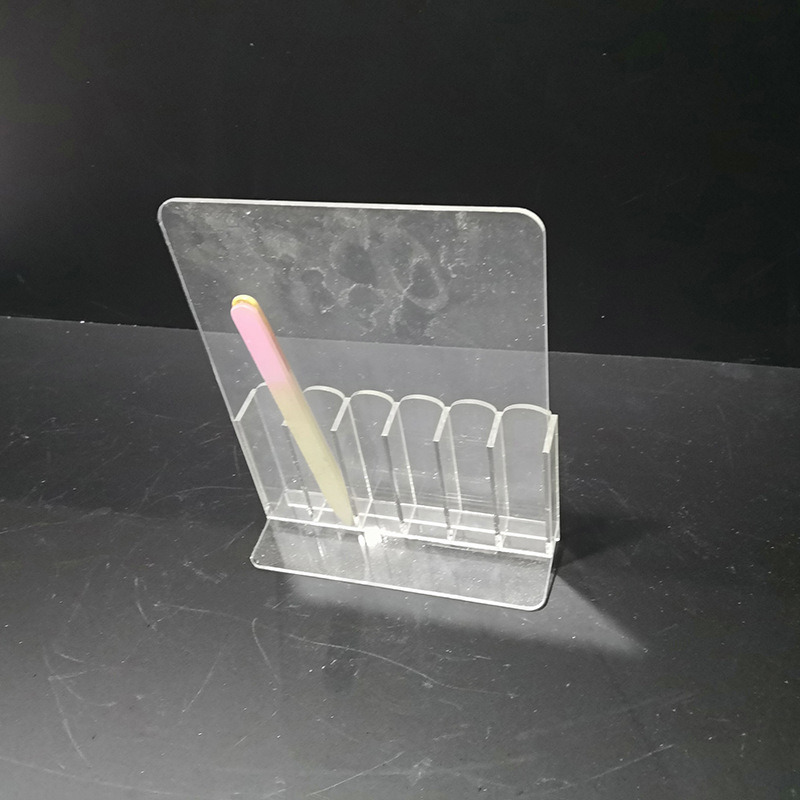 Transparent Nail File Storage Stand Manicure Shelves Beauty Tools Holder