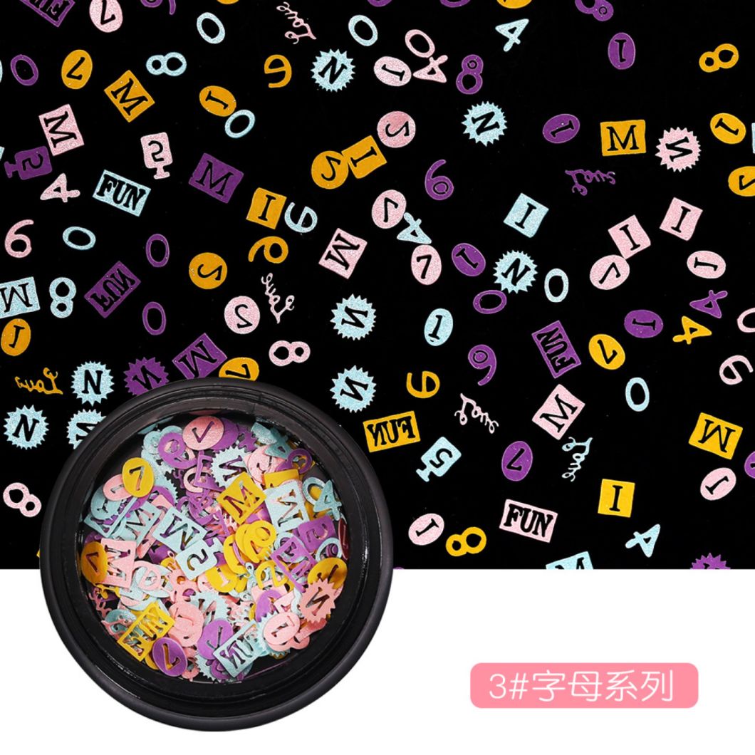 Metalic Colorful All Kinds of Shape Slice for Nail Art