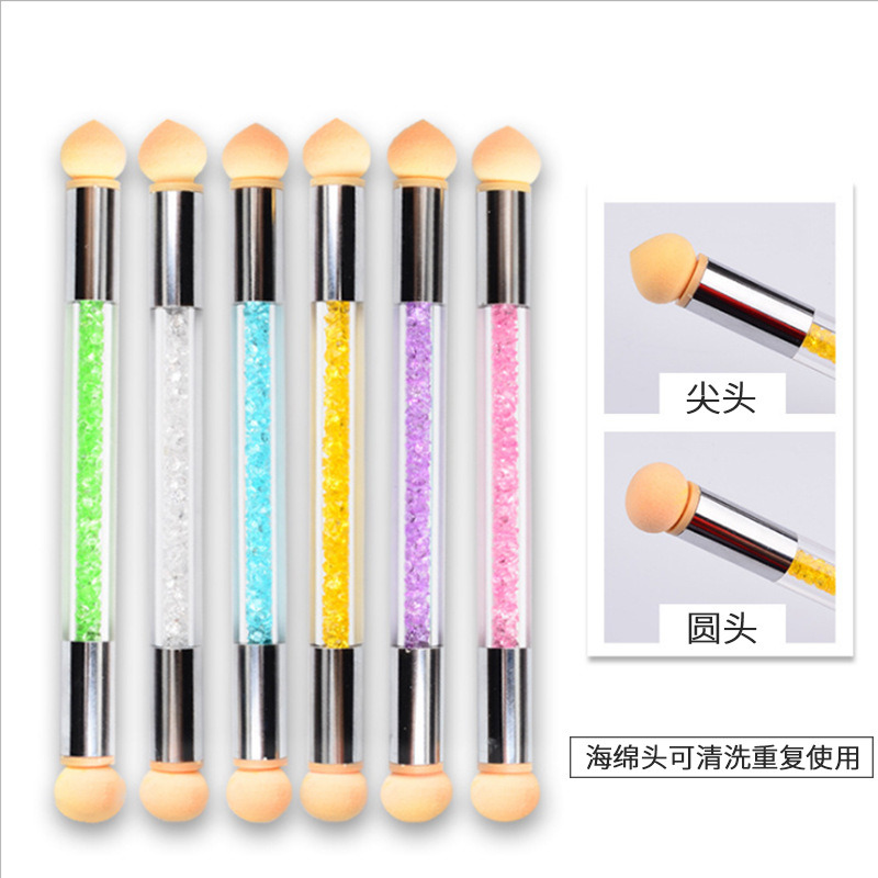 Dual Sponge Heads Gel Polish Color Gradient Nail Brush Pen