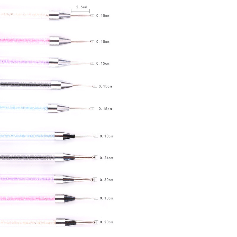 5PCS Set UV Gel Painting Drawing Nail Art Dotting Brush