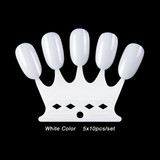 Nail Chart Palette Practice Display Tool Nail Art Crown Shaped