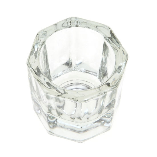 Glass Crystal Dish Holder Container Nail Art Manicure Salon Tools