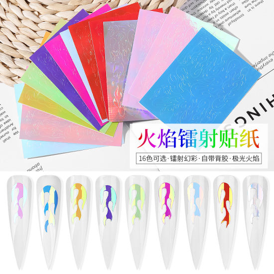 Fire Shape Nail Stickers Nail Art Stickers Nail Accessories