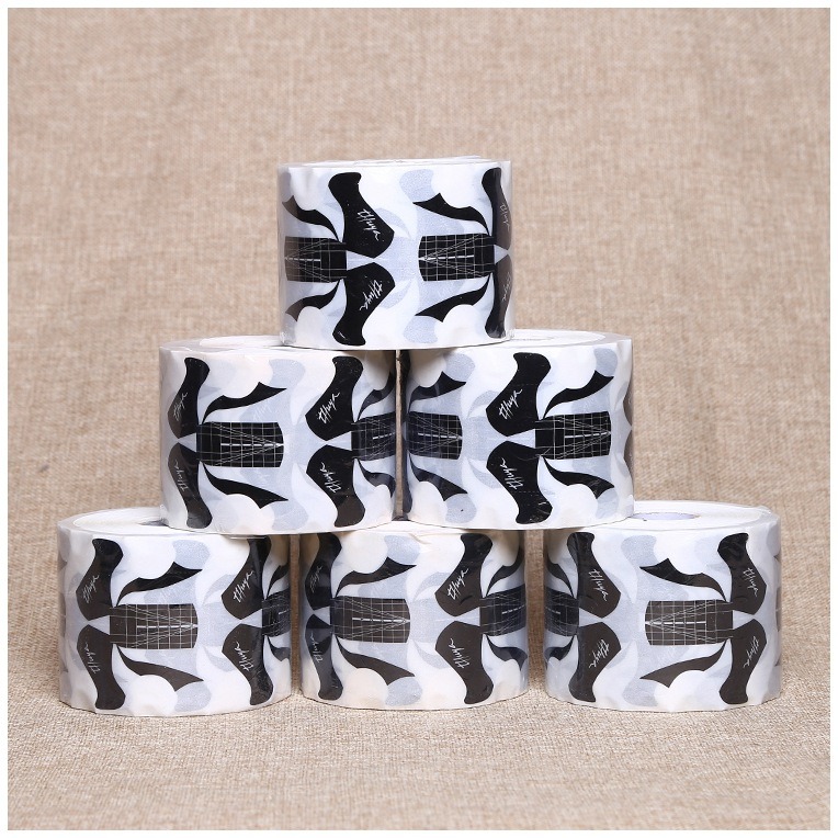 New Design Black Hair Shape Nail Forms Nail Art Extension