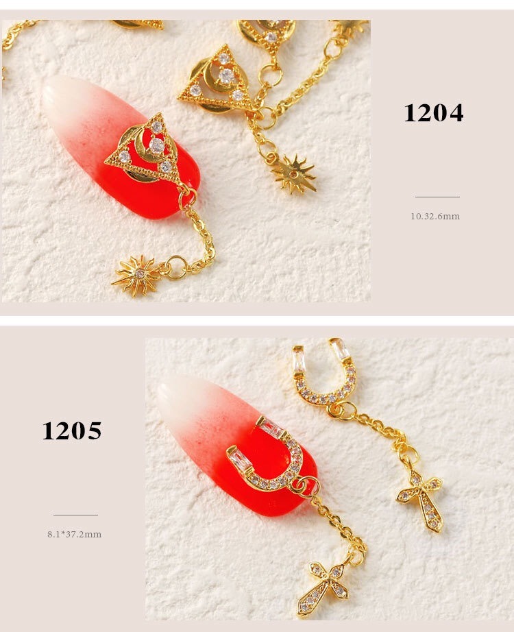 Top-Level Quality Zircon Crystal Manicure Diamond Charms Nail Art Jewelry