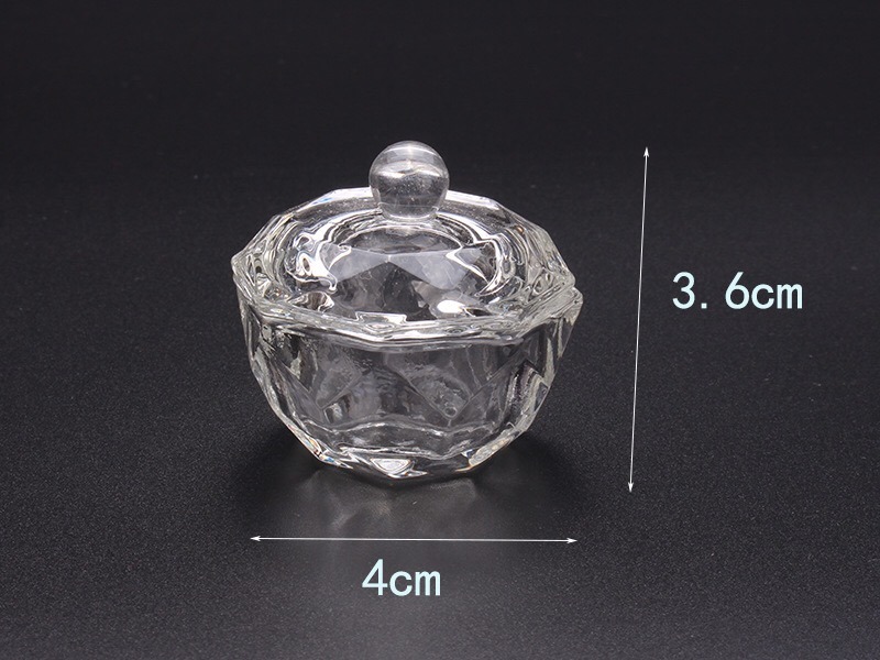 Crystal Clear Acrylic Liquid Dish Glass Cup Nail Art Tool