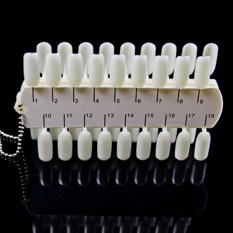 Nail Tips with Chain Color Stickers Chart Palette Practice Tool