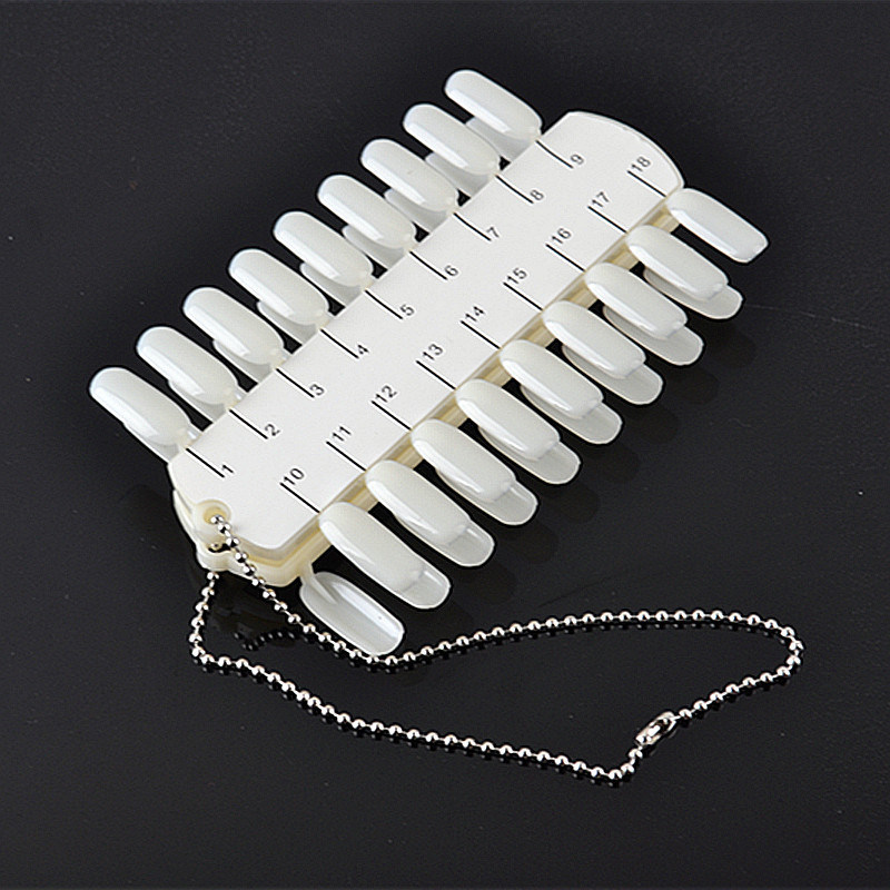 Nail Tips with Chain Color Stickers Chart Palette Practice Tool