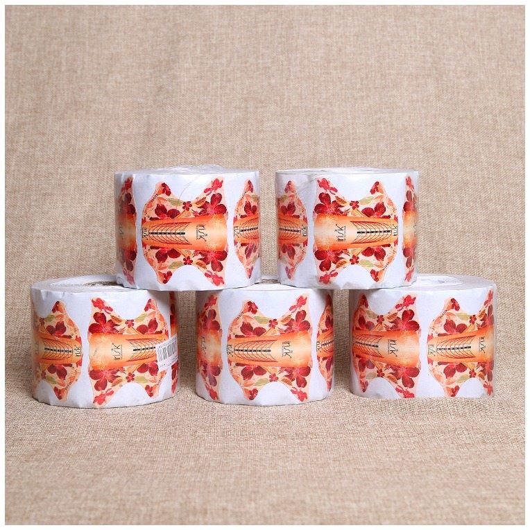 Colorful Nail Polish Curl Form Self-Adhesive Nail Form