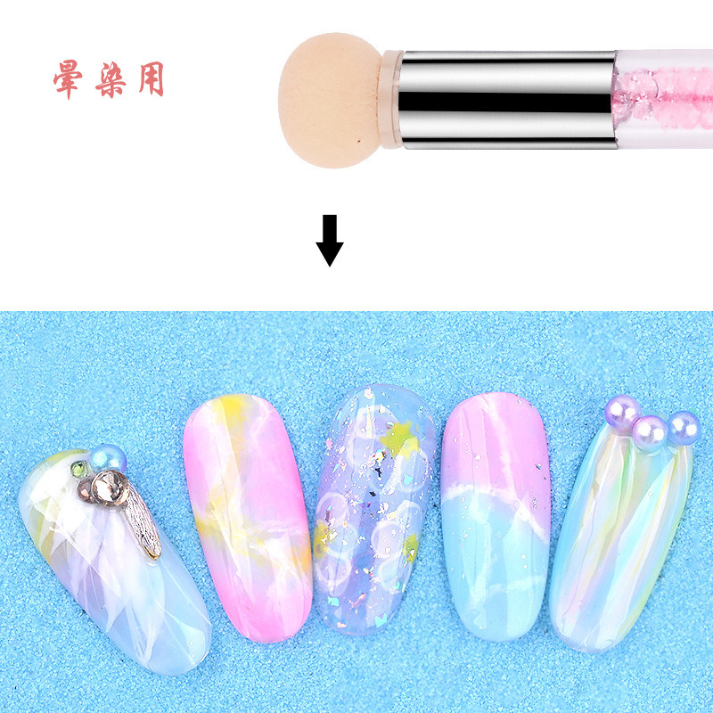 Glitter Powder Nail Art Sponge Nail Brush Gradient Painting Pen