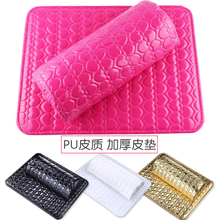 Cushion Holder Soft PU Leather Arm Pillow with Table Cover