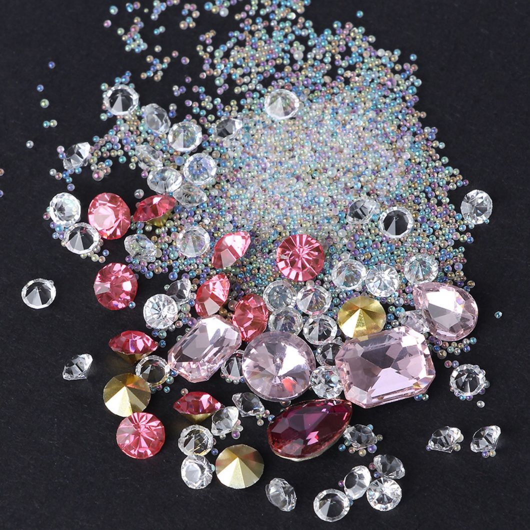 Mix Shapes Glitter Diamond Beads Frosted Nail Art Rhinestones DIY
