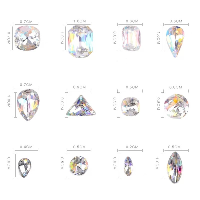 Wheel Crystal Ab Diamond Nail Stone Nail Art Decoration Manicure