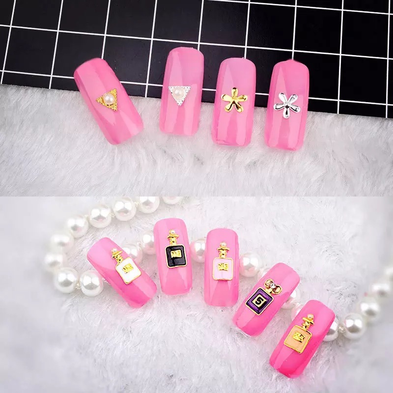 Wheel 3D Alloy Rhinestones Jewelry Pearl Nail Art Decorations