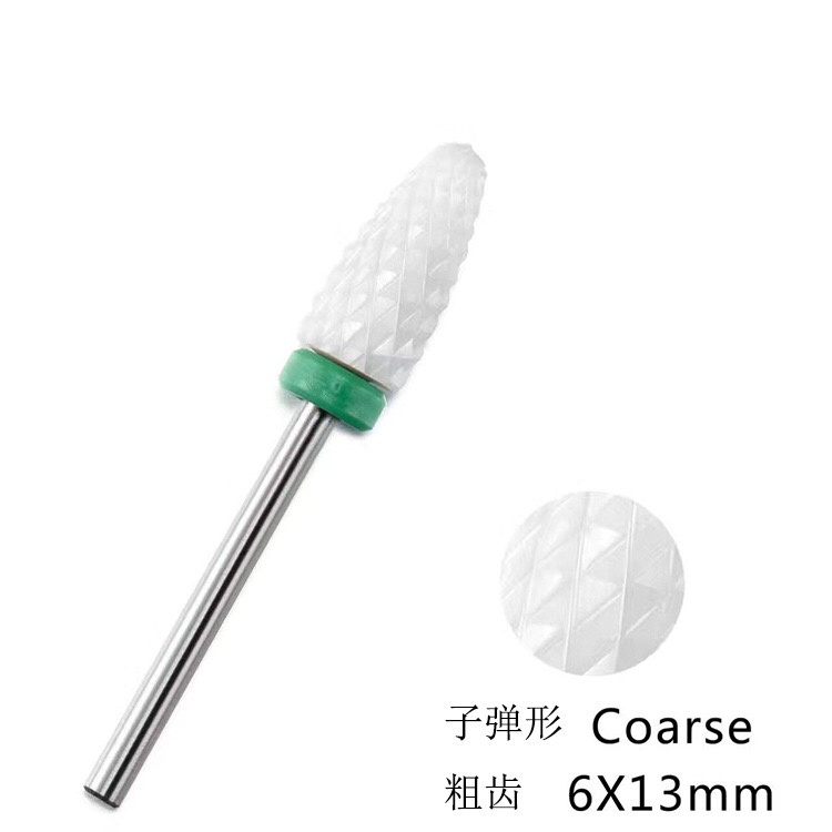 Bullet Shape Milling Cutter Nail Art Ceramic Nail Drill Bits